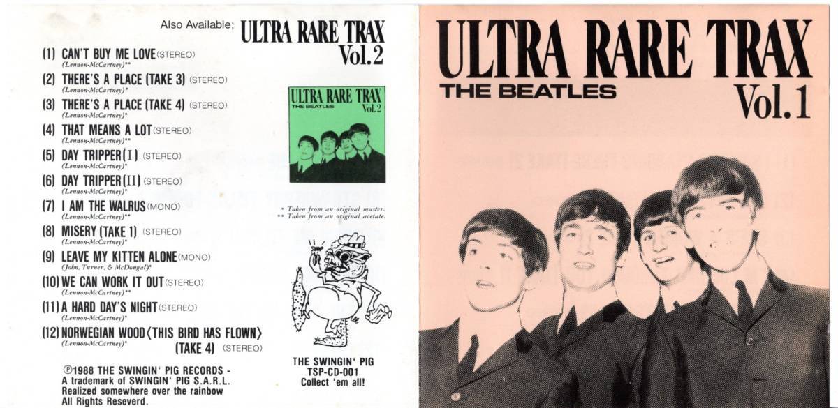 初版 2CD【(インタ-プレス盤) ULTRA RARE TRAX Vol.1 & 2 1988年製】Beatles ビートルズ_画像5