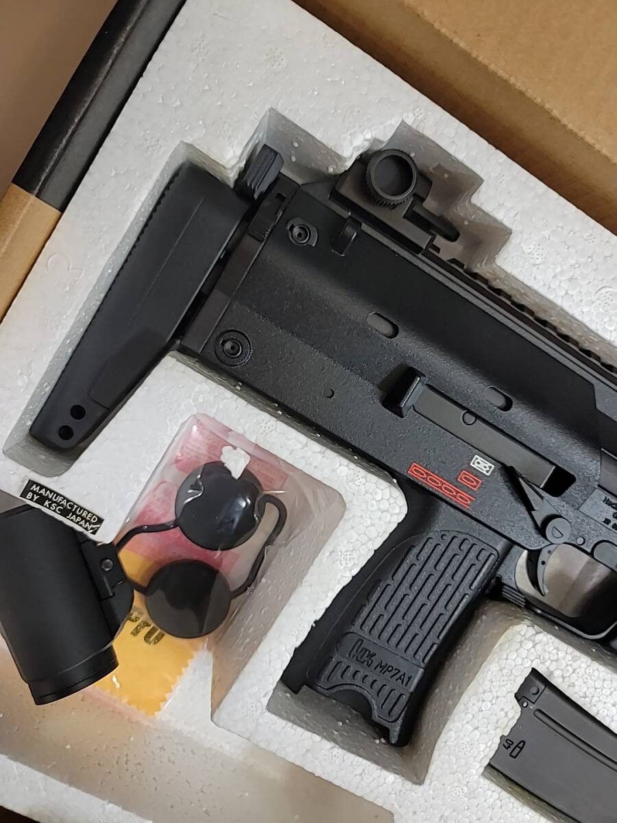 T076[FT10]T67(ガスガン) KSC ガスブローバック MP7A1 レバーキャップ破損品 2/21T出品_画像3