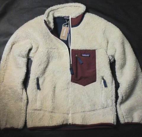 本物正規◆パタゴニア◆シェルパ フリース ジャケット RETRO X アイボリー/SEQUOIA RED■L■新品/モコモコ/レトロX NATURAL 日本未入荷