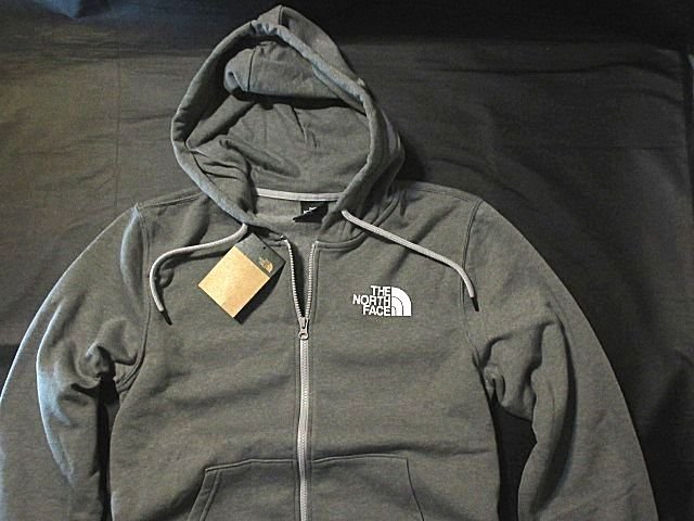 本物正規◆ノースフェイス◆ジップスウェットパーカー HALF DOME■XL■グレー■新品/アメリカ限定/MEDGREY/DYY/裏地起毛