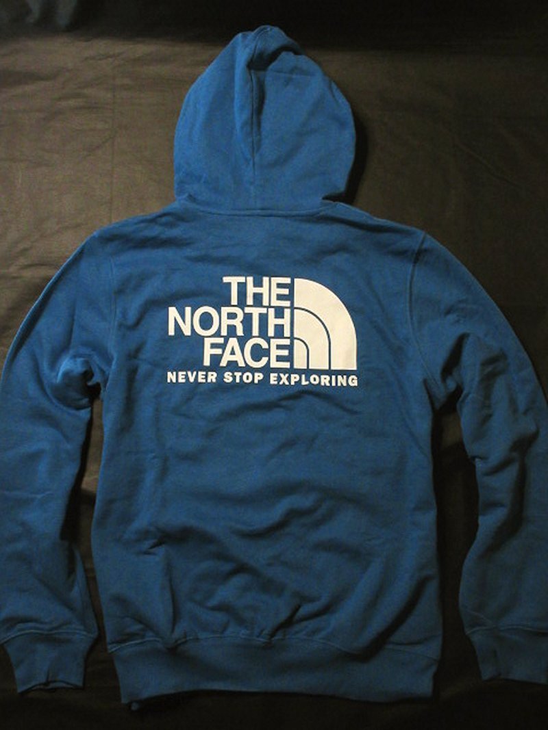 本物正規(guī)◆ノースフェイス◆スウェットパーカー THROWBACK NSE■XL■青 BANFF BLUE■新品/アメリカ限定/背面ロゴ/M19/里起毛
