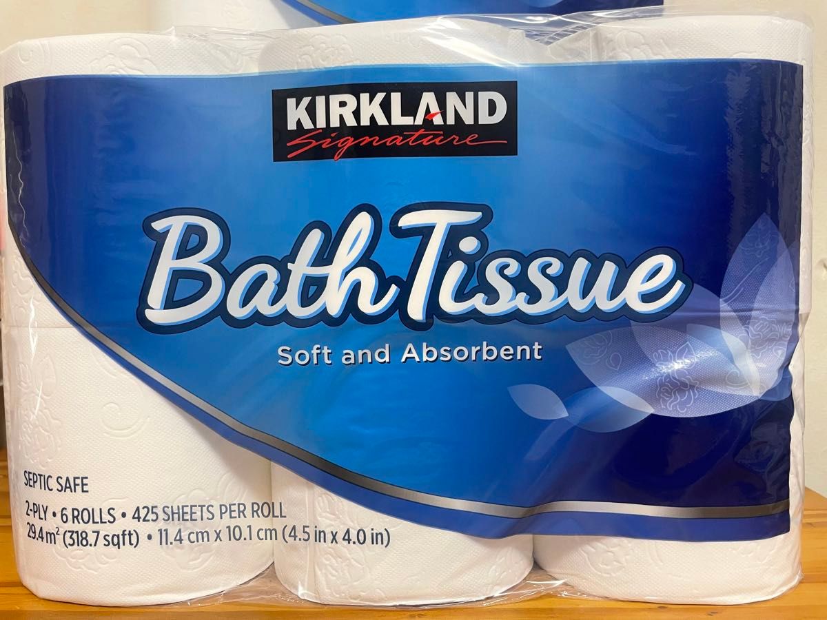 カークランドシグネチャー　バス　ティッシュ　トイレットペーパー　コストコ　18ロール　 バスティッシュKIRKLAND    