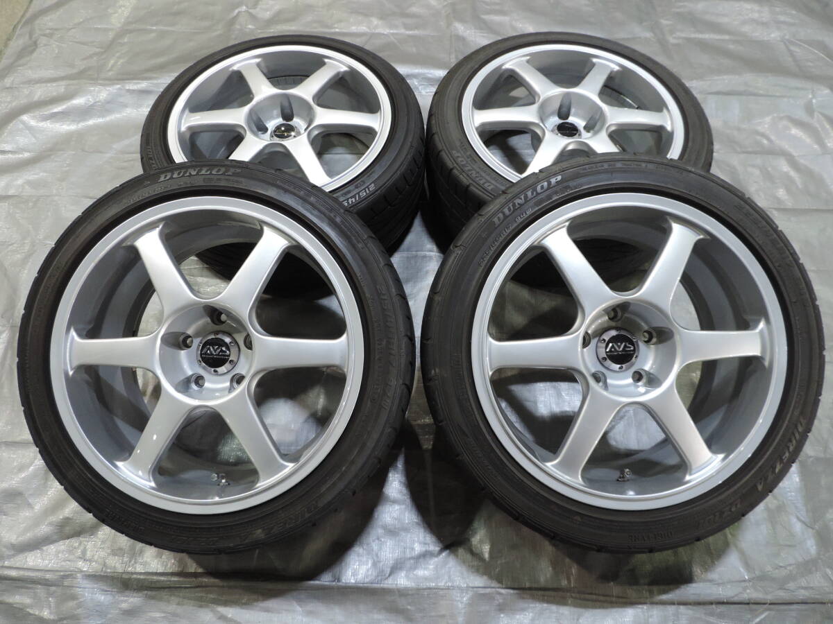 【中古アルミ】☆希少☆ ヨコハマ AVS モデル6 17インチ 8J +30 5H114.3 シルバー YOKOHAMA MODEL6 ドリフト JDM USDM スタンス 当時物_画像1