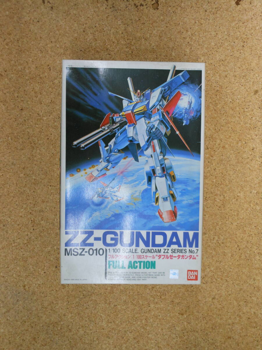  not yet constructed # old kit Bandai 1/100 MSZ-010 ZZ Gundam Mobile Suit ZZ Gundam 