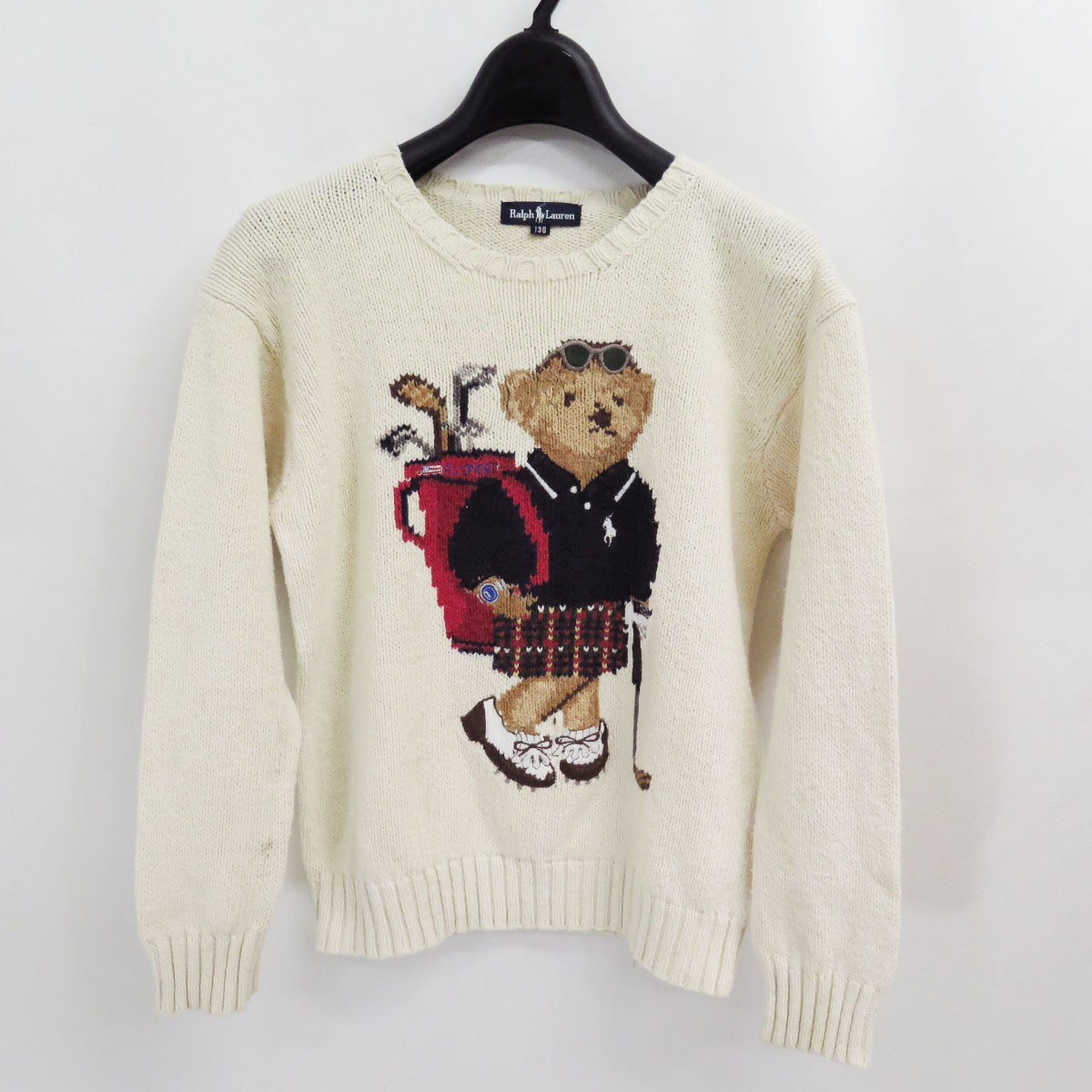 Ralph Lauren Polo Bear Knit Sweater Vintage ラルフローレン ポロベアー ニット セーター ビンテージ キッズ レディースにも_画像1