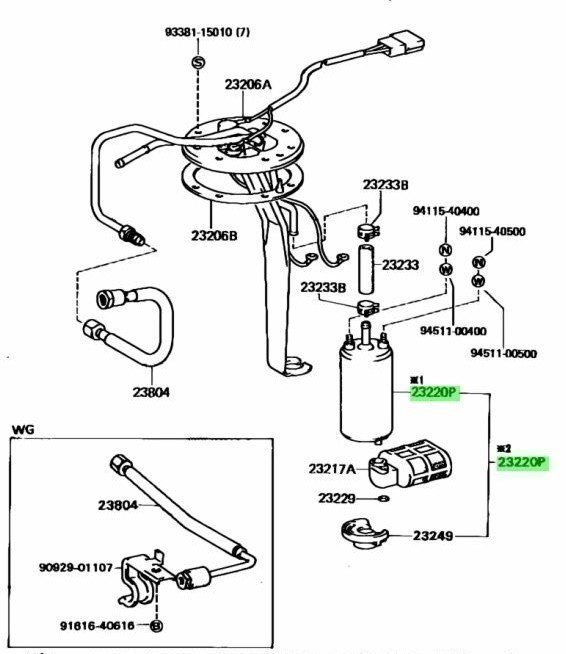 【1年10000km保証 高品質】トヨタ ソアラ GZ20 MZ20 MZ21インタンク式 燃料ポンプ フューエルポンプ_画像2