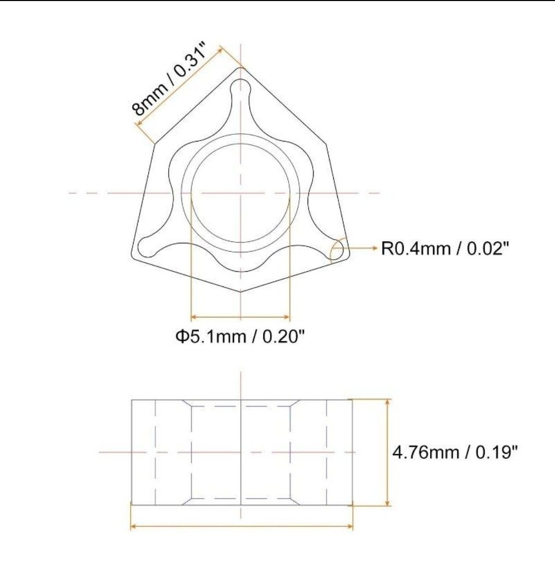 uxcell 炭化物ターニングインサート  WNMG080404-YM CNC