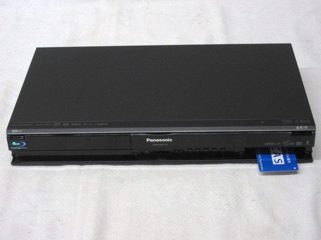 02K043 Panasonic パナソニック ブルーレイディスクレコーダー [DMR-BW770] ジャンク HDDなし？ネジ欠品 部品取りなどに 内部不明 売切り_画像2