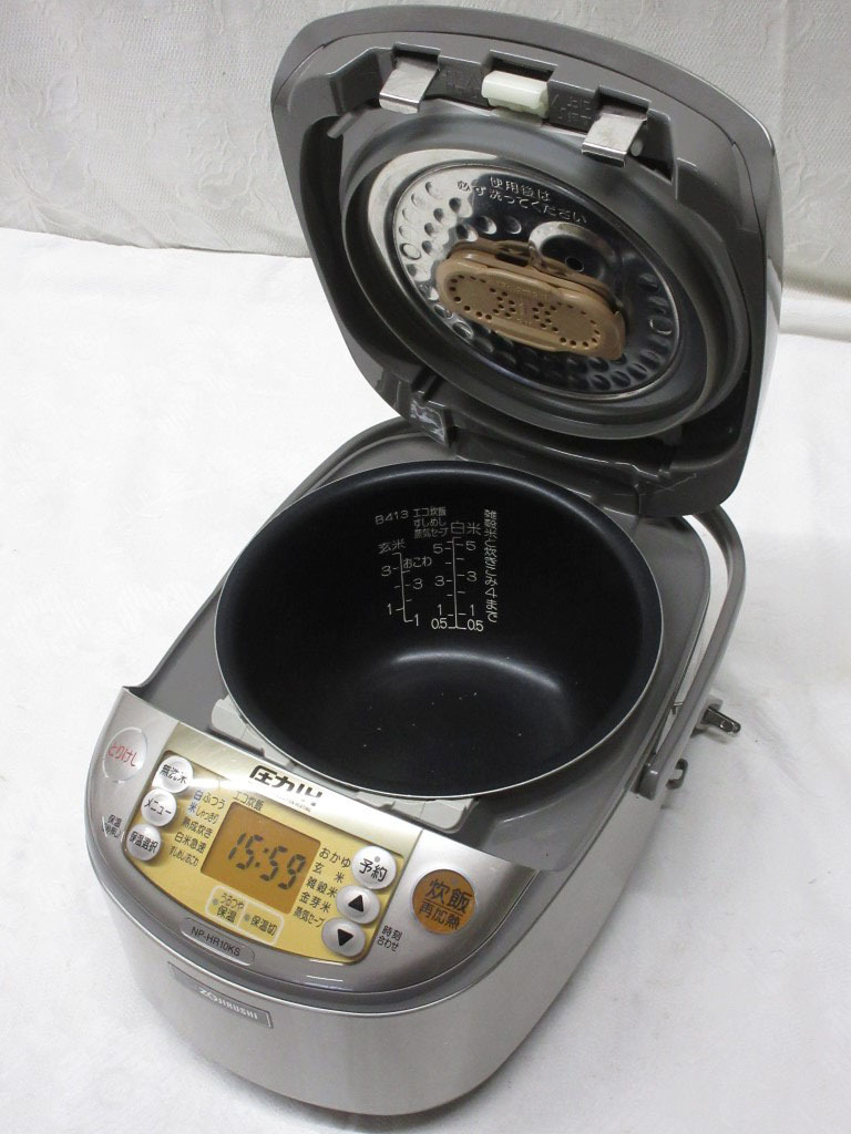 02K157 ZOJIRUSHI 象印 圧力IH炊飯ジャー NP-HR10KS 2014年製 1.0L 中古 実用？ 現状 売り切りの画像3