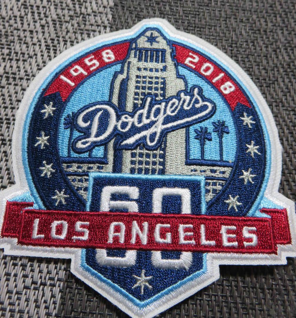 空球場60TH新品MLBロサンゼルス・ドジャース60周年記念 Los Angeles Dodgers 野球ベースボール刺繍ワッペン激渋USアメリカ◆メジャーリーグ_画像1