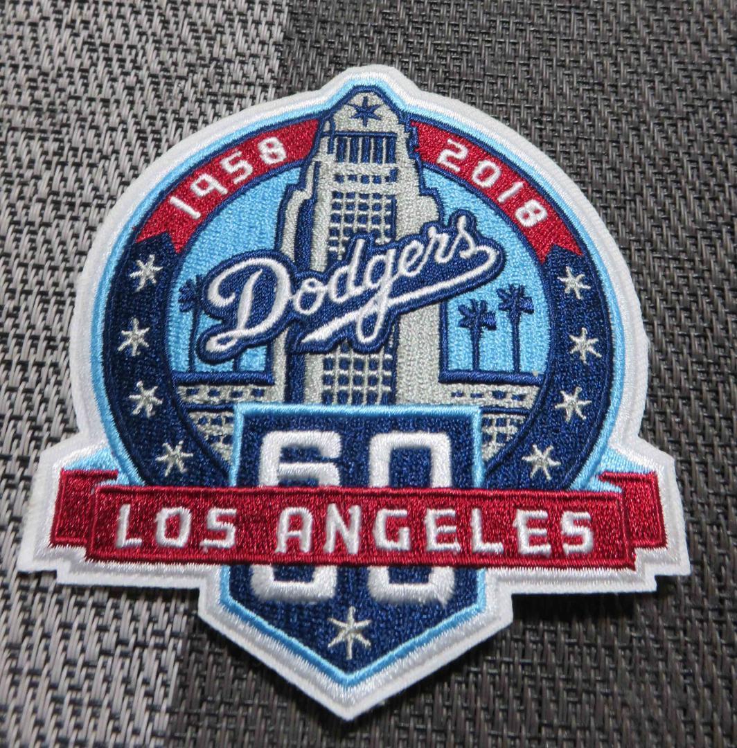 空球場60TH激渋MLBロサンゼルス・ドジャース60周年記念 Los Angeles Dodgers 野球ベースボール刺繍ワッペン激渋USアメリカ◆メジャーリーグ_画像2