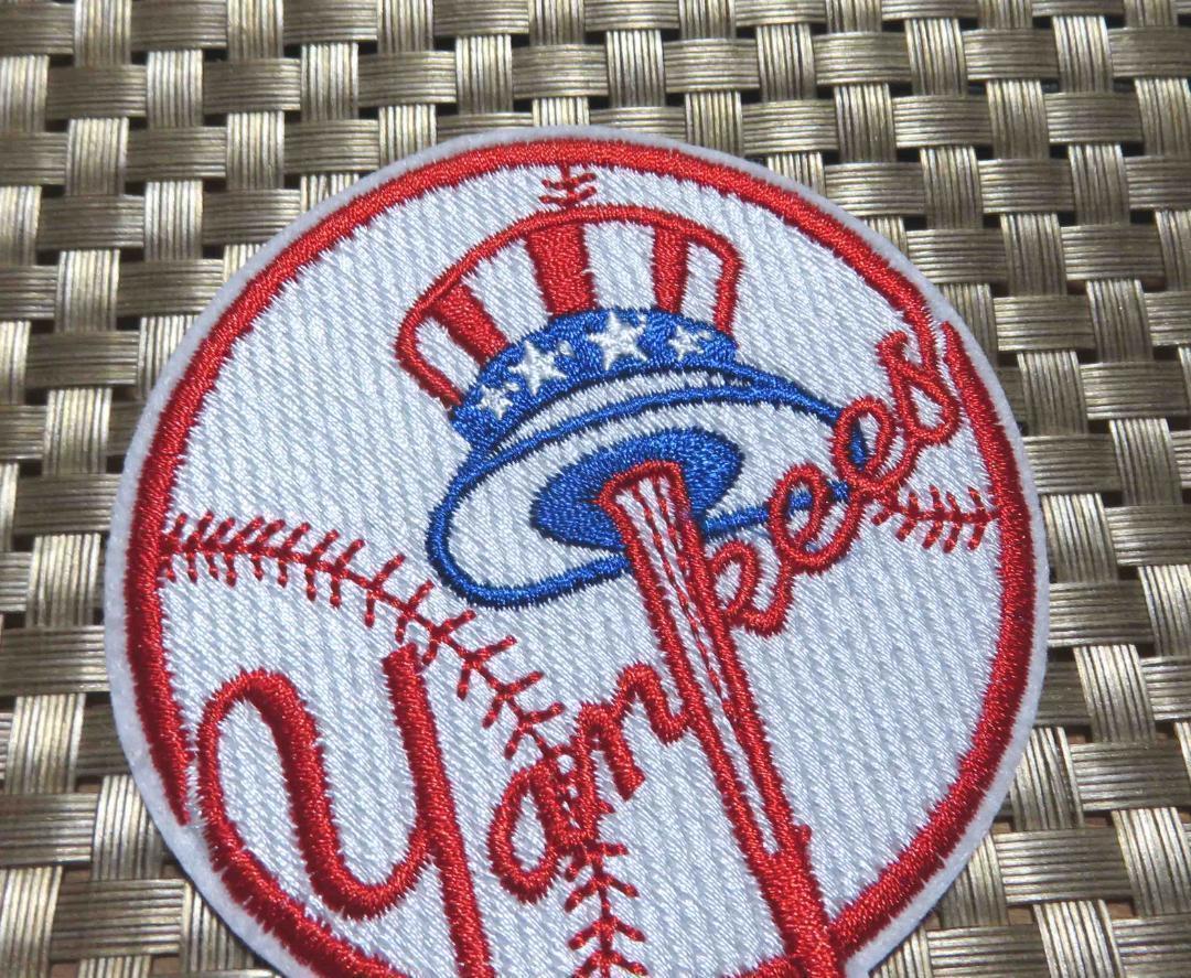 白赤NU帽子型◆激渋MLB ニューヨーク・ヤンキース New York Yankees野球ベースボール刺繍ワッペン激渋◎アメリカ スポーツ メジャーリーグ_画像8