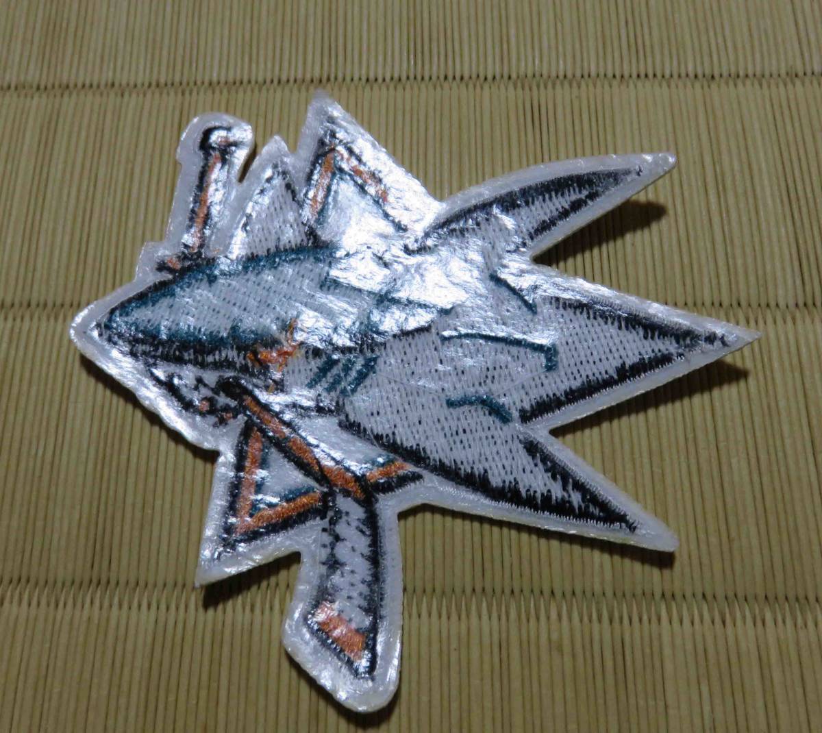 緑EG◇サメ 鮫 SK◆新品 サンノゼ・シャークス San Jose Sharks■スティック刺繍ワッペン DIY激渋◆NHL アメリカ アイスホッケー チーム の画像6