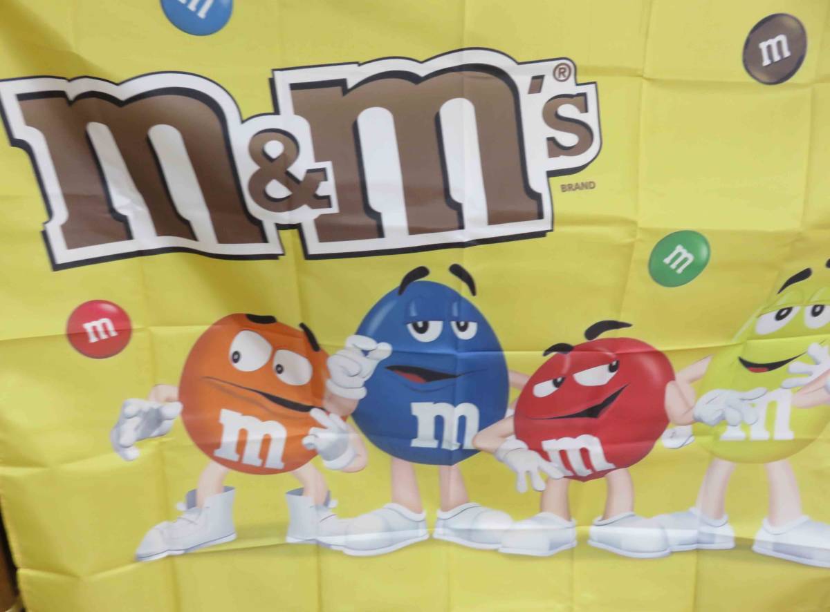  『特大９』 黄M&M'S ■新品アメリカ M&M  チョコ チョコレート フラッグ 旗 バナー◆アメリカ アメ車 ガレージバイク 二輪車 倉庫DIYの画像7