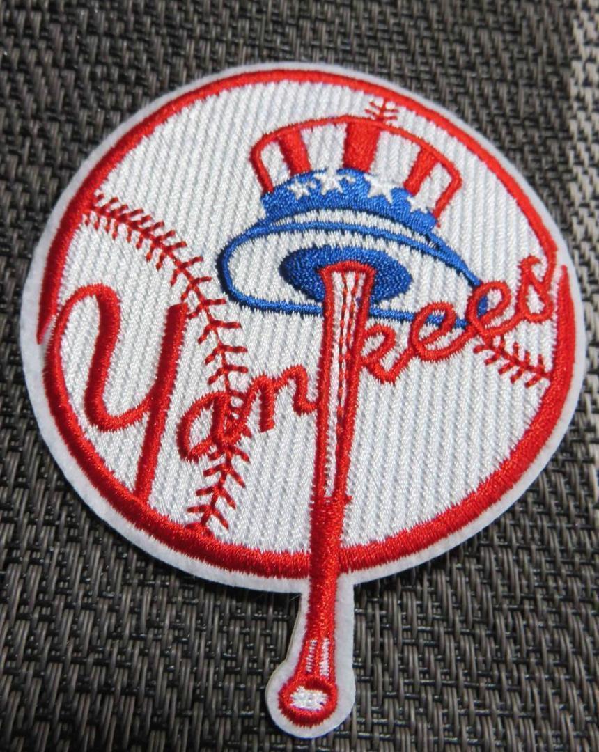 白赤NU帽子型◆激渋MLB ニューヨーク・ヤンキース New York Yankees野球ベースボール刺繍ワッペン激渋◎アメリカ スポーツ メジャーリーグ_画像3