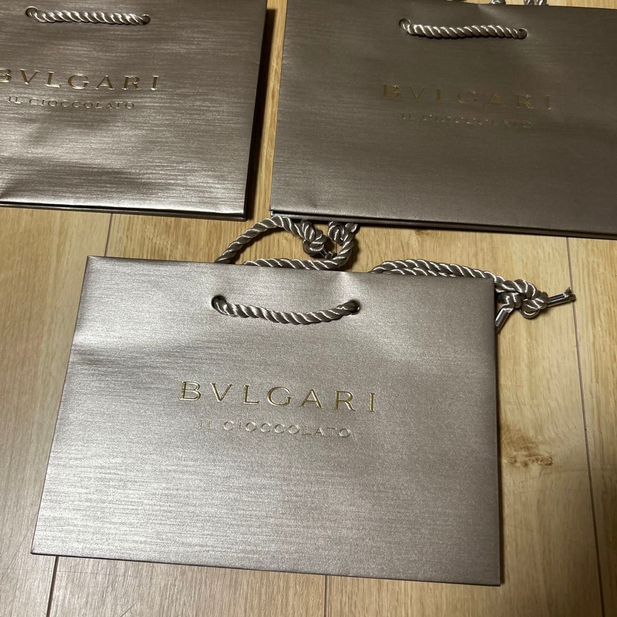 BVLGARI ブルガリイルチョコラート☆ショッパー　ショップ袋　3枚セット　ショップ袋 ブランド紙袋