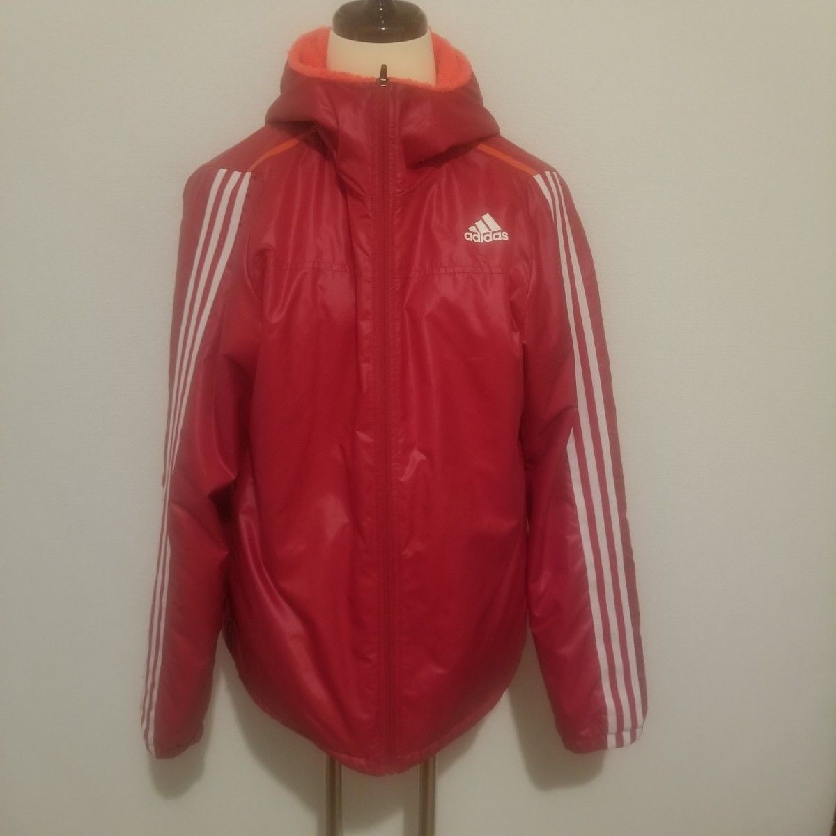 アディダス　adidas 　赤　ジャージ　パーカー　ジャケットパーカー　ウインドブレーカー　サイズ　  L　古着　希少