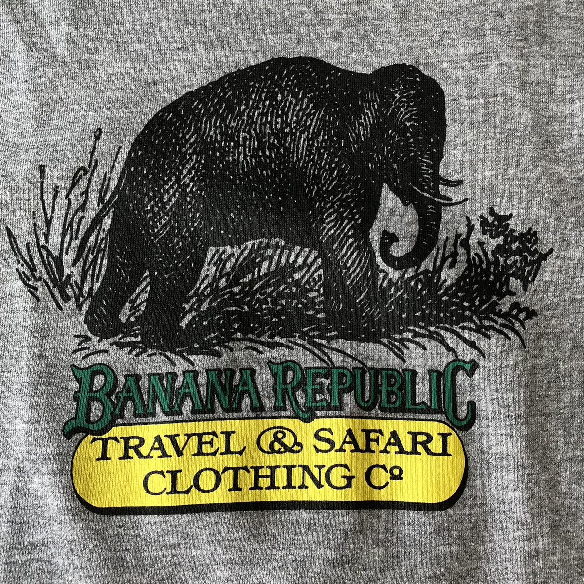 80s 90s ビンテージ BANANA REPUBLIC バナナリパブリック USA製 TRAVEL & SAFARIスウェット トレーナー M バナリパ オールド グレー レア_画像6