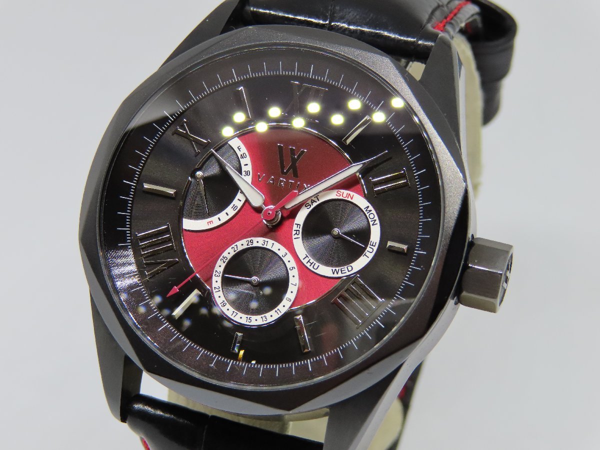 【美品】ヴァティックス VARTIX PR02B ALIVE デイデイト パワーリザーブ 自動巻き メンズ腕時計