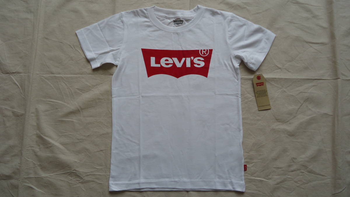 Levi's Boys Short Sleeve Graphic Tee 白 M , 140-152cm 半額以下 75%off リーバイス 子供用 半袖Tシャツ ハウスマーク レターパック_画像1
