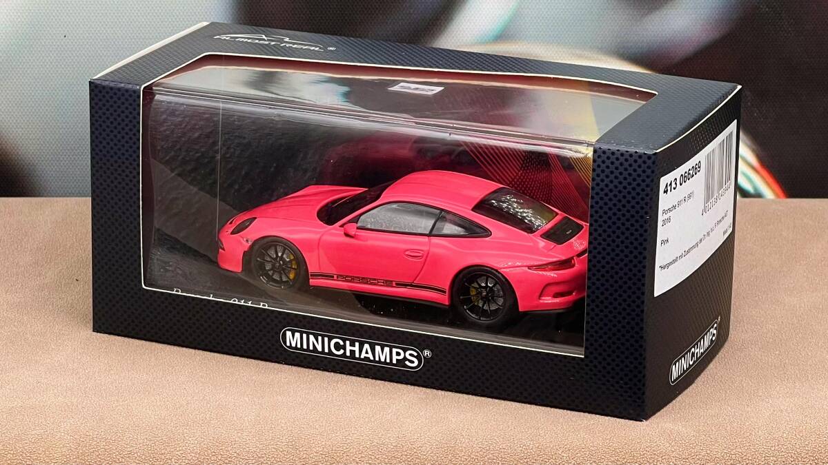 ミニチャンプス MINICHAMPS 1:43 ポルシェ PORSCHE 911 991 R ピンク 2016 限定399PCS A002_画像2