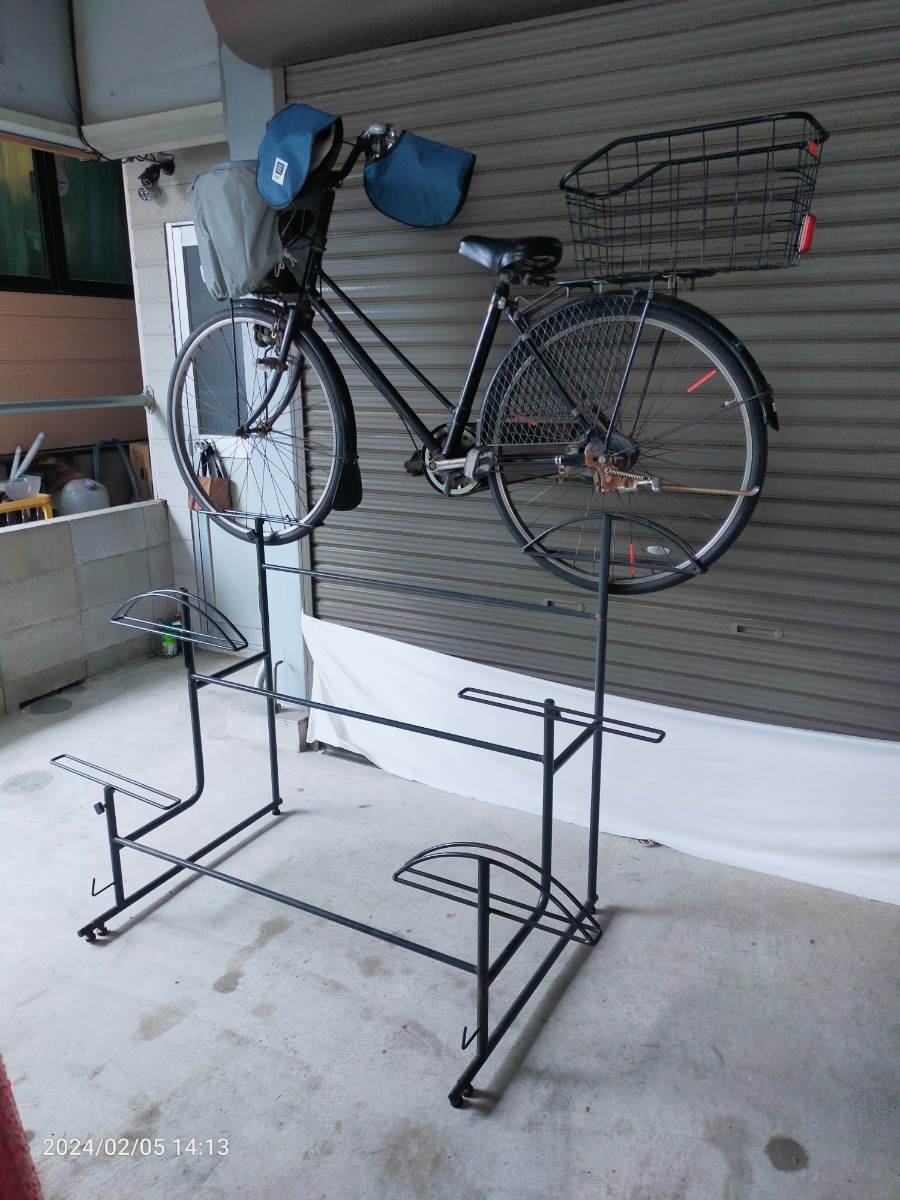 サイクルラック　自転車ラック　スタンド　自転車　保管　陳列棚　3台　分解可能　/画像の自転車は使用見本です_画像4
