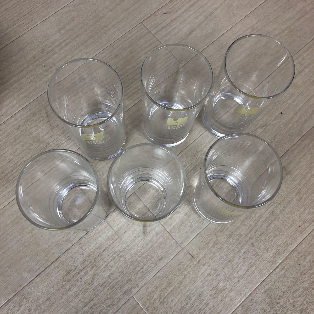 KT347] Sapporo 360 type cocktail tumbler ③ 6 piece glass gala spade 