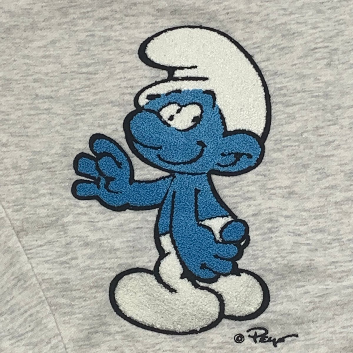 【送料無料】【新品】SMURFS（スマーフ）メンズ 裏起毛トレーナー　 　L　　オートミール★23112_画像3