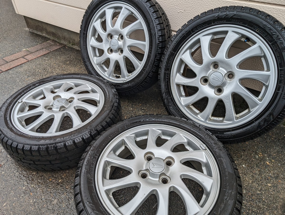 【バリ溝】ダイハツ 純正 アルミホイール 15インチ 15×4.5J 4穴 PCD100+45 TOYO GARIT GIZ 165/55R15 2022年製 4本 タント ウェイク等_画像2