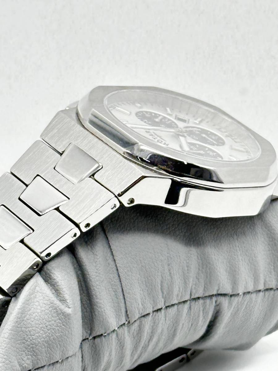 H4014 ROTARY REGENT 腕時計 アナログロータリー リージェント クオーツ メンズ クロノグラフ ROTARY GB05450/59 サンレイシルバー 稼働品の画像4