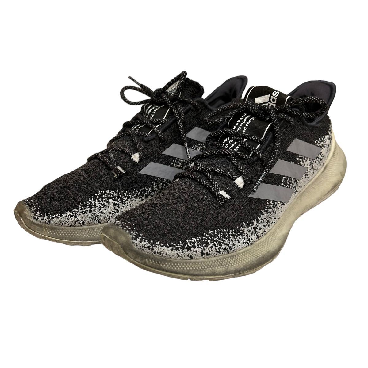 BC818 adidas Adidas SenseBounce+ men's sneakers US8.5 26.5cm black white mesh 