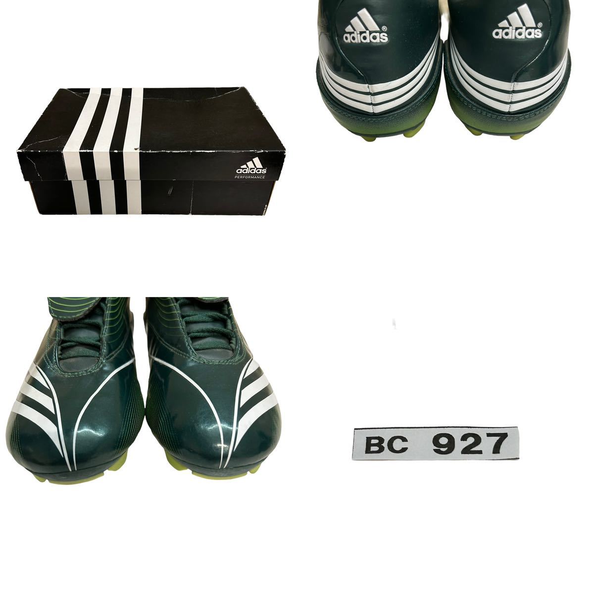 BC927 adidas アディダス +F10 07 THG JP メンズ サッカーシューズ スパイクシューズ US7.5 25.5cm グリーン ホワイト 美品 箱付き_画像10