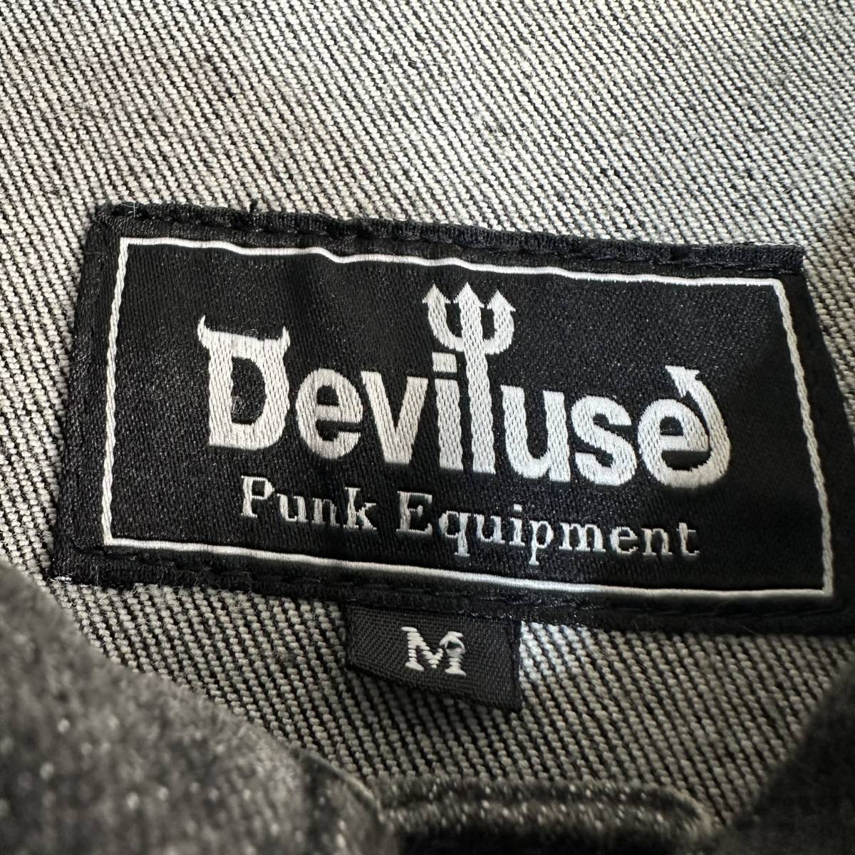 【Deviluse】デビルユース クラッシュ（ダメージ）加工デザイン デニムジャケット Gジャン PUNK_画像9