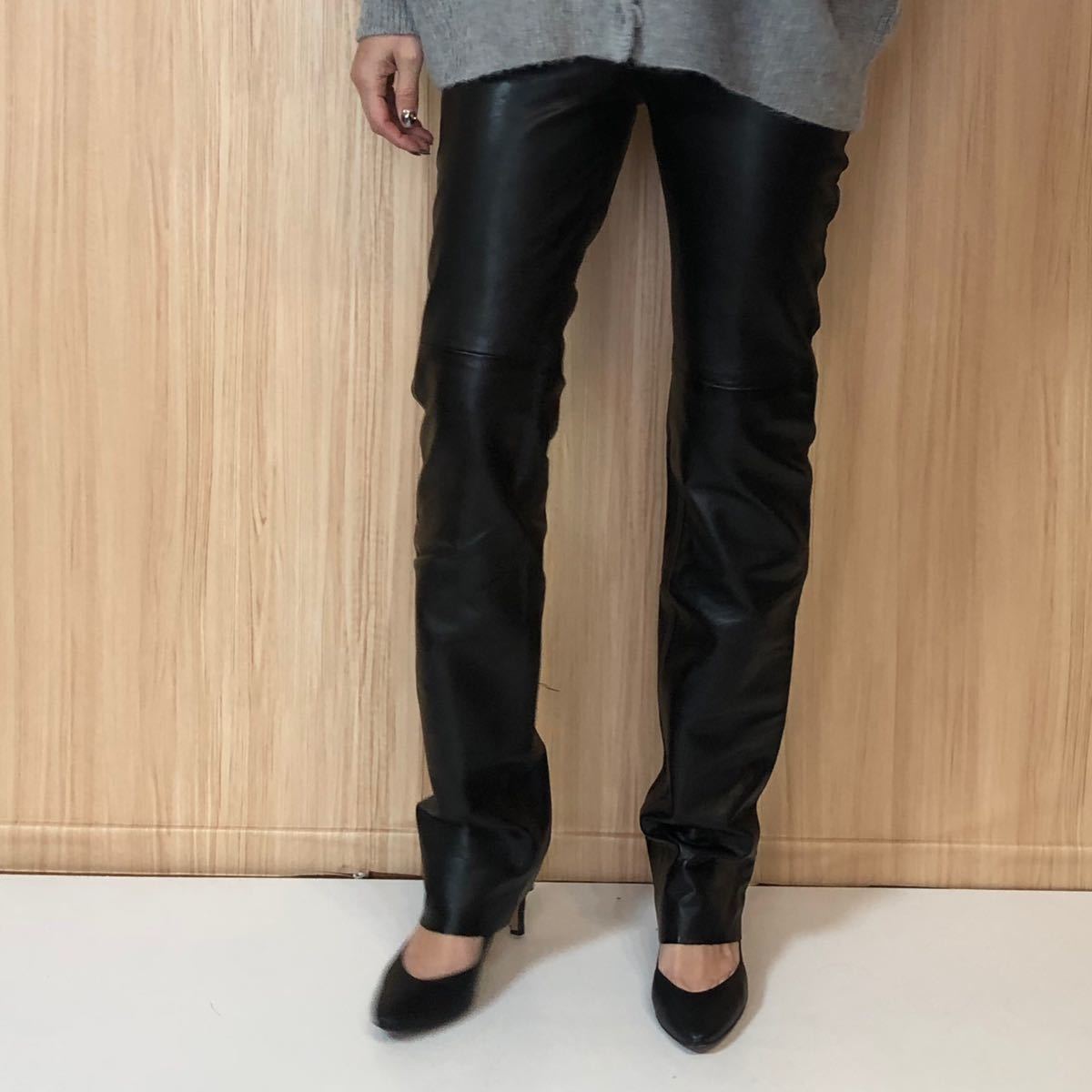 美品Earl Jean アメリカ製 アールジーン レザーパンツ 本革 P2 美品Earl Jean アメリカ製 アールジーン レザーパンツ 本革 P2