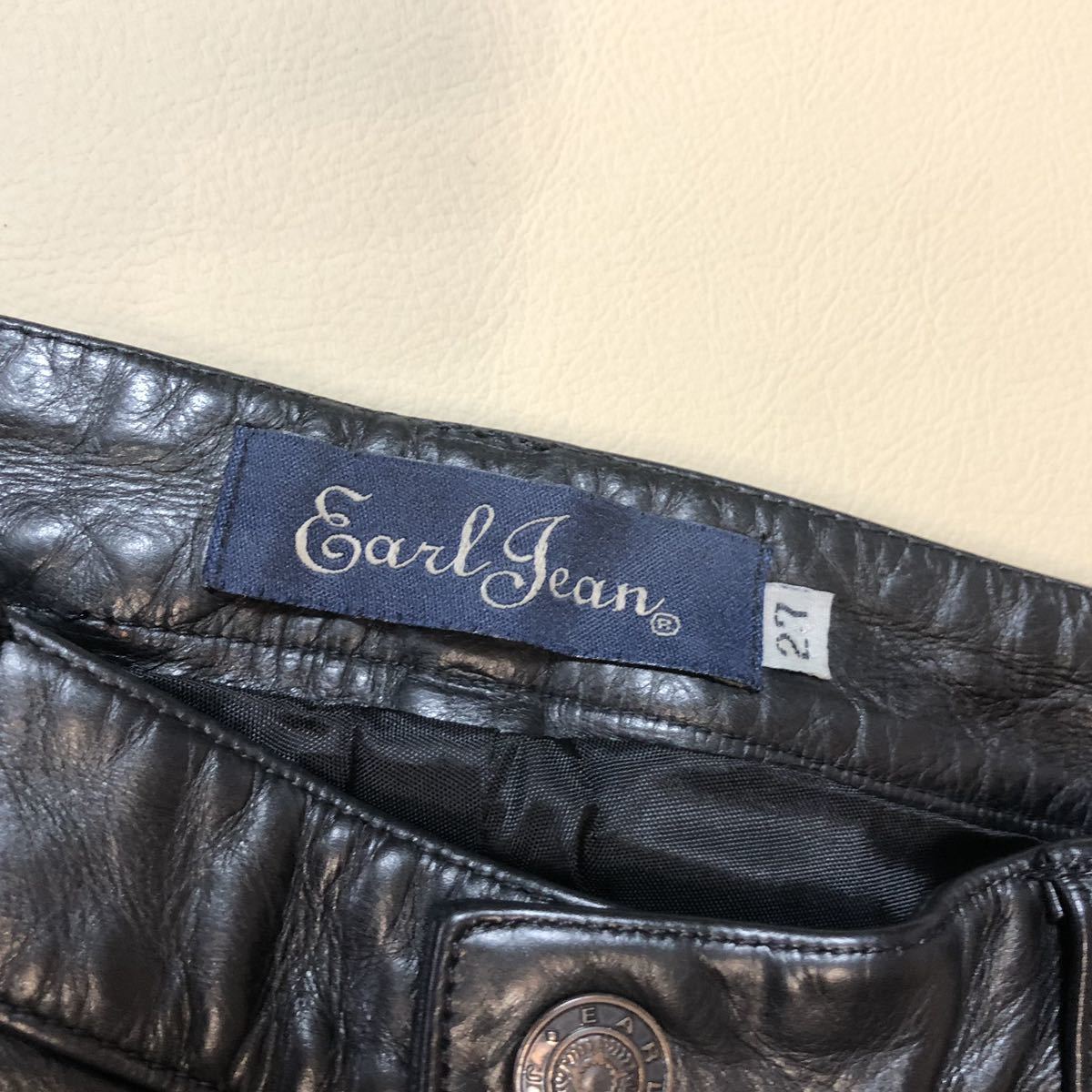 美品Earl Jean アメリカ製 アールジーン レザーパンツ 本革 P2 美品Earl Jean アメリカ製 アールジーン レザーパンツ 本革 P2