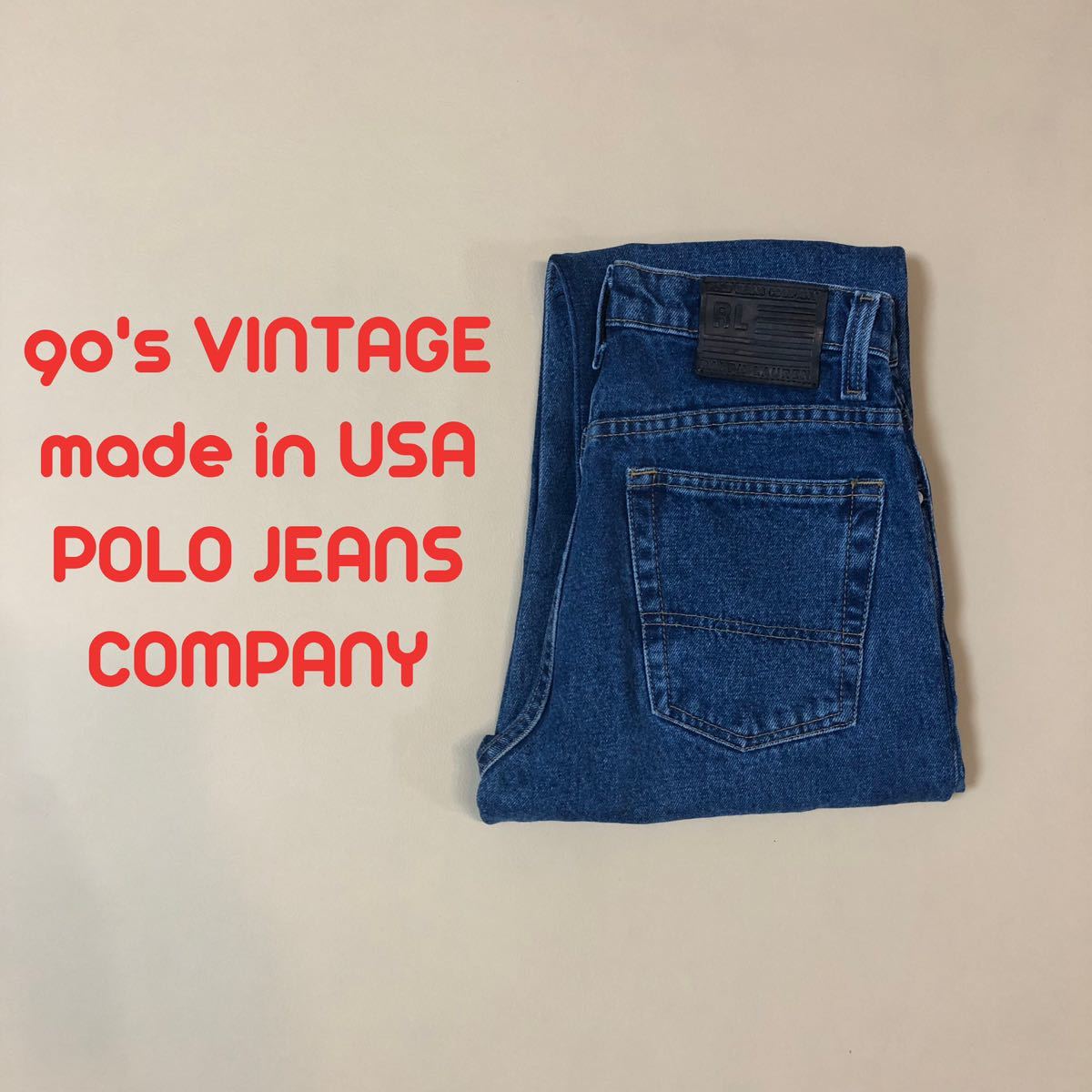 90's アメリカ製！POLO JEANS COMPANY ポロジーンズ デニムパンツP10