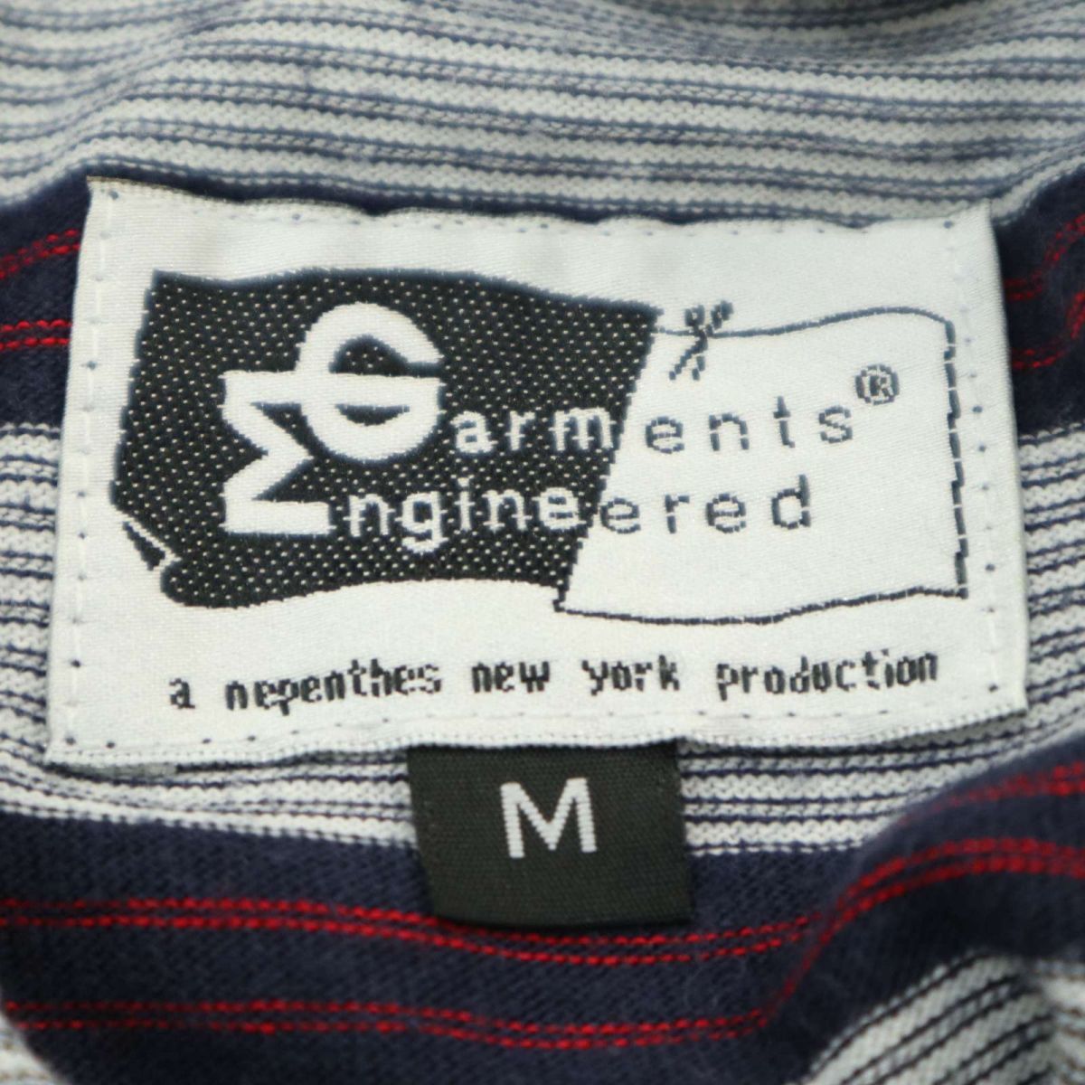 USA製★ ENGINEERED GARMENTS エンジニアードガーメンツ 通年 ボーダー★ ダブルジップ パーカー Sz.M　メンズ　A4T01033_2#O_画像5