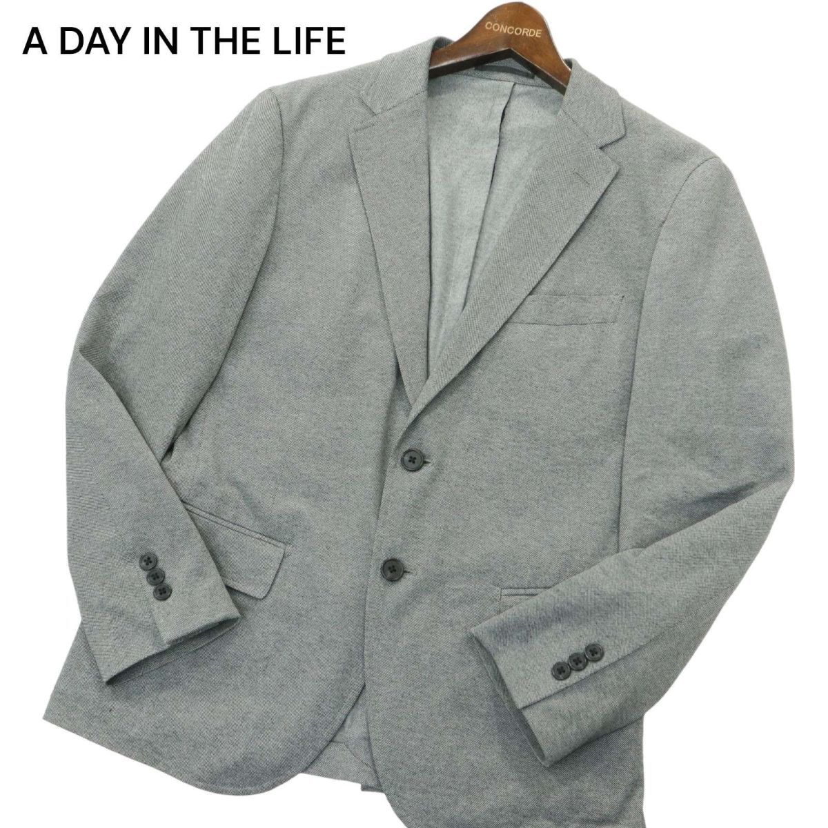 美品★ A DAY IN THE LIFE ユナイテッドアローズ 通年 ストレッチ アンコン テーラード ジャケット Sz.M　メンズ　A4T01029_2#O_画像1