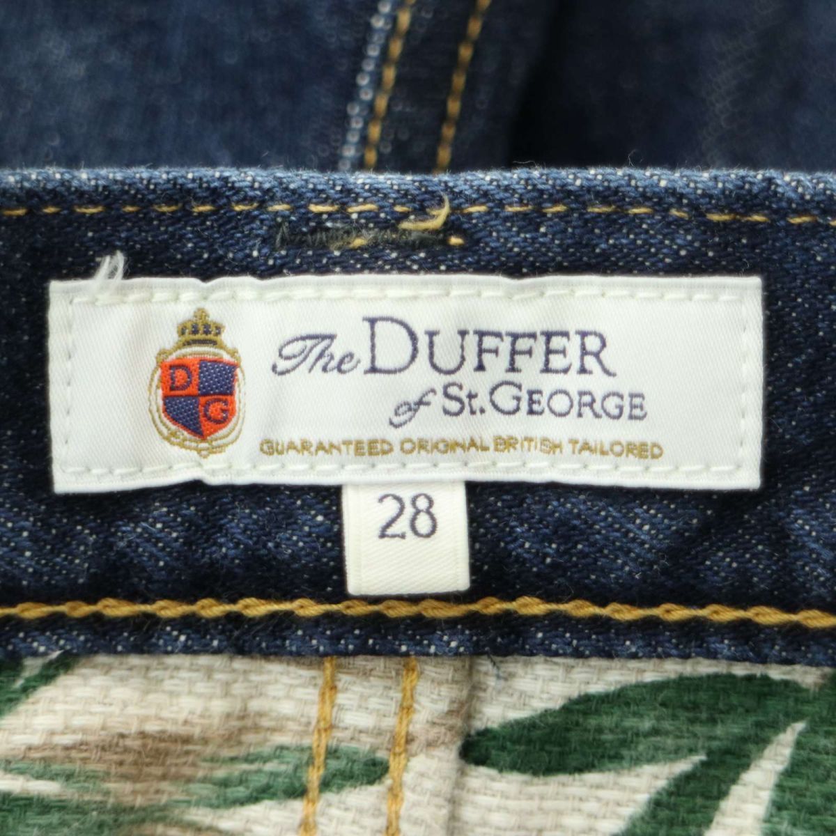 The DUFFER of St.GEORGE ダファー オブ セントジョージ ロゴ刺繍★ クロップド デニム パンツ ジーンズ Sz.28 メンズ A3B01558_3#Pの画像8