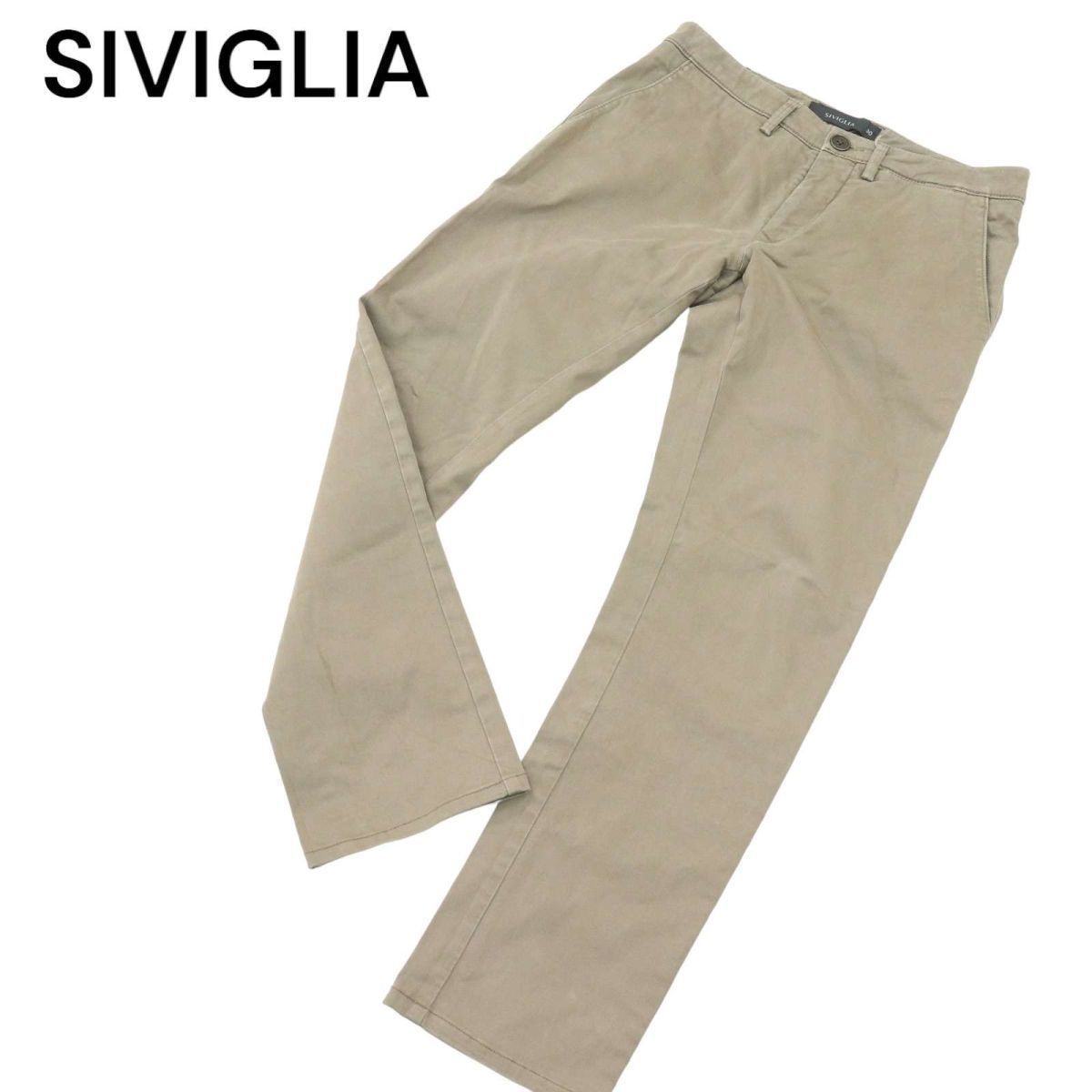 イタリア製★ SIVIGLIA シビリア 通年 ストレッチ スラックス パンツ Sz.30　メンズ　A4B00793_2#R_画像1