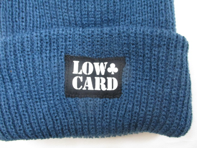 新品☆即決 LOWCARD MAGAZINE ローカード Long Shoreman Beanie ロゴ ビーニー 青系.antihero ourlife コンソリ hardluck driven doomsayer_画像2