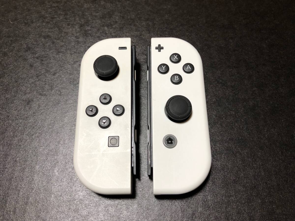 【任天堂・純正品】☆ Nintendo Switch Joy-Con ホワイト ☆ ジョイコン・白・左右２個 ☆ 中古品・程度 良好 ☆_画像1