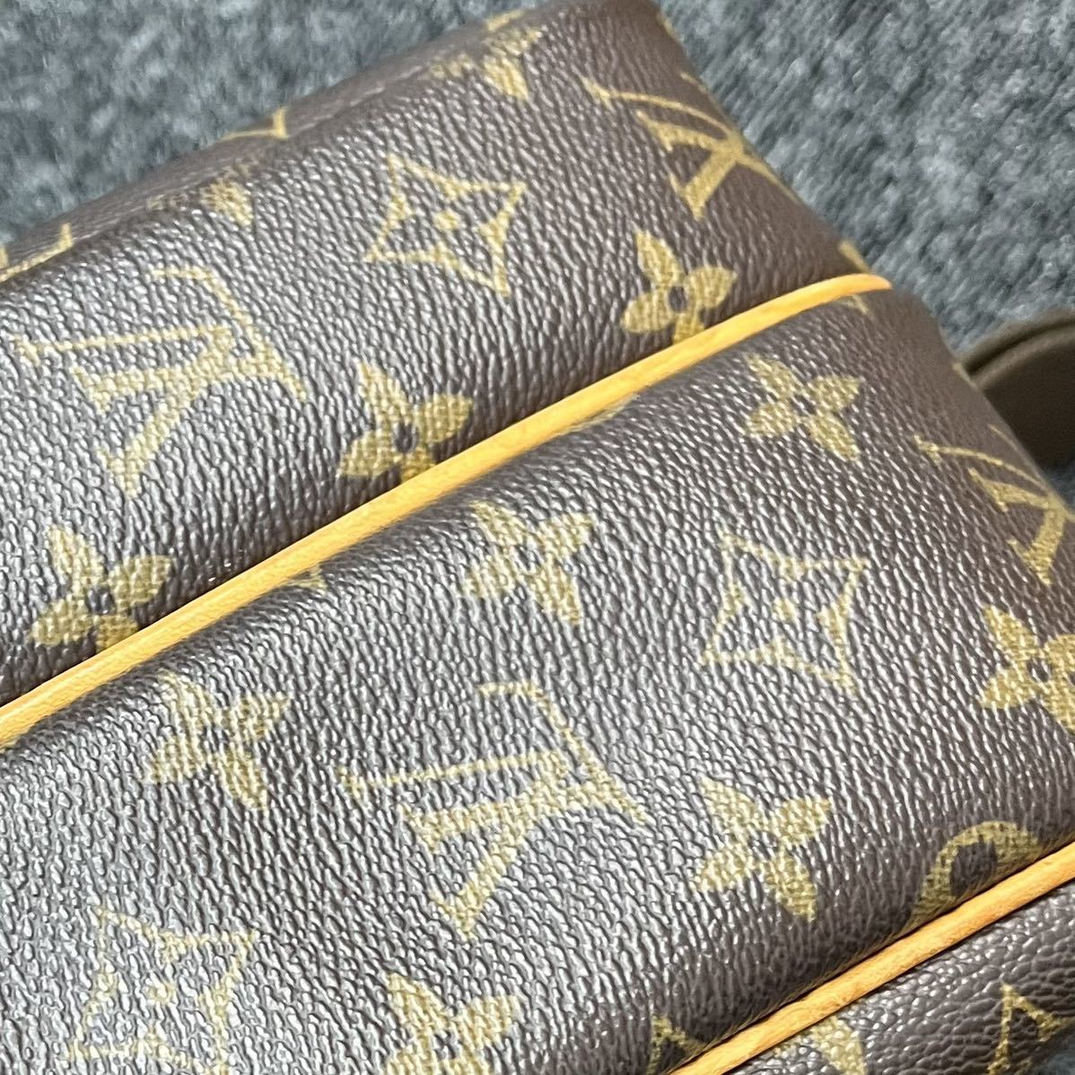 ★1円スタート★LOUIS VUITTON ルイヴィトン モノグラム リポーターPM M45254ショルダーバッグ シリアルSP0093ブラウン 茶色_画像6