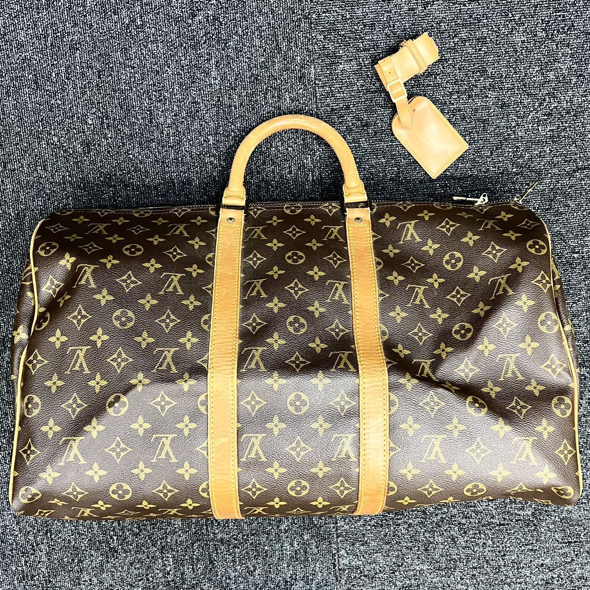 ★1円スタート★LOUIS VUITTON ルイヴィトン モノグラム キーポル50 M41426ボストンバッグ シリアルVI882ブラウン 茶色 旅行バック