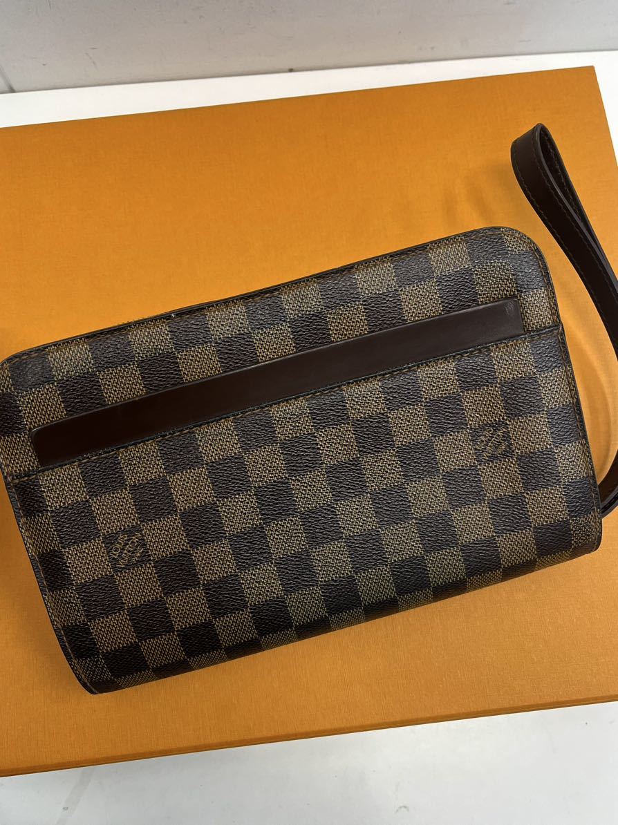 ★1円スタート★LOUISVUITTON ルイヴィトン ダミエ サンルイ M51993 シリアルFL1005 クラッチバッグ セカンドバッグ レザー _画像1