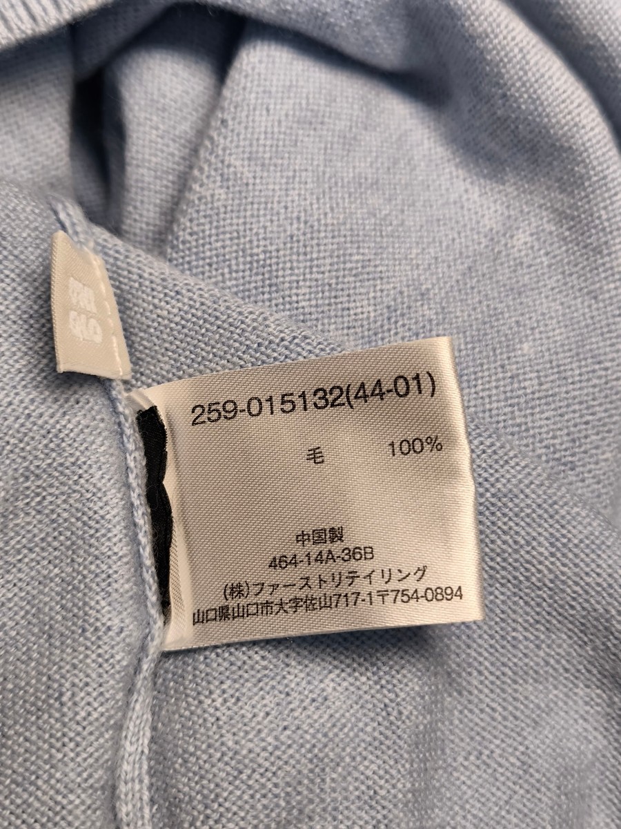 UNIQLO ユニクロ トップス カットソー ニット ベスト ノースリーブ レディース Lサイズ ライトブルー ハイネック タートルネック タイト_画像7