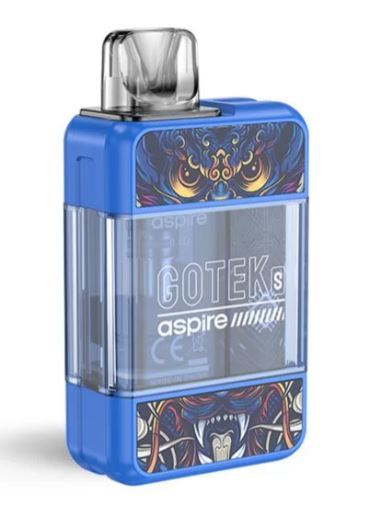 新品 Aspire GoTek S Pod System Kit 650mAh 4.5ml ブルー 電子タバコ アスパイア ゴーテックS ポッド ベイプの画像1