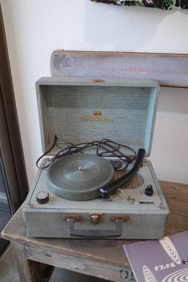 0 junk portable sound equipment 2 point set control record player national tape recorder old tool. gplus Hiroshima 2402i