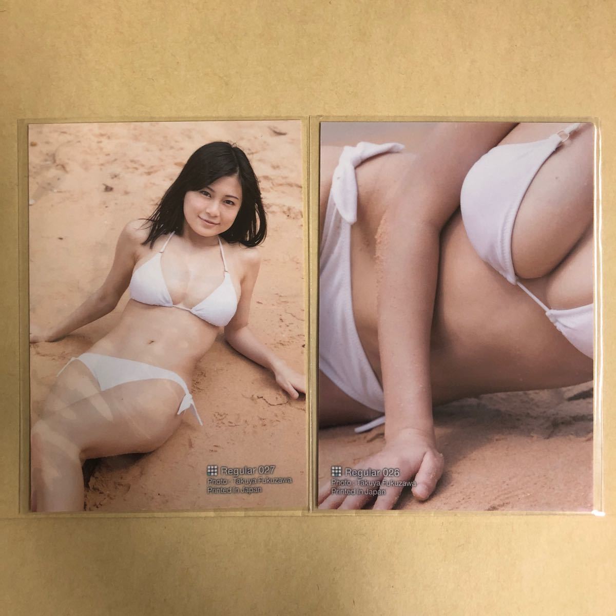 RaMu 2019 トレカ アイドル グラビア カード 水着 ビキニ 026 027 タレント ファースト トレーディングカード 2枚セット_画像2