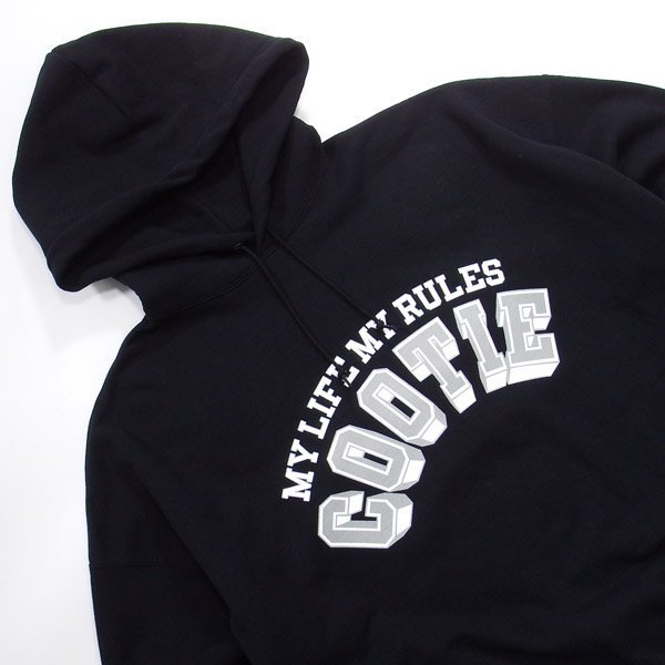 極美品 COOTIE Open End Yarn Print Sweat Hoodie Black M クーティー パーカー ブラック_画像2